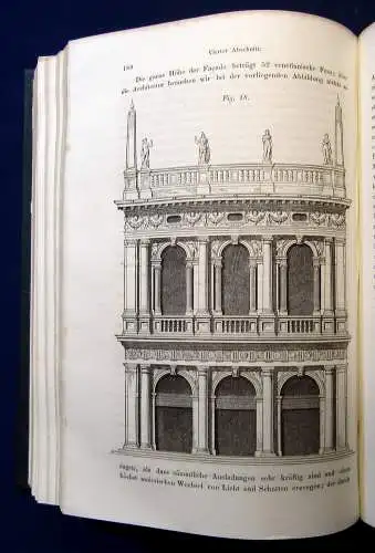 Mothes Geschichte der Baukunst und Bildhauerei EA 1859 Technik altes Handwerk mb