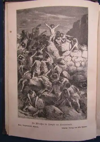 Hellwald Der vorgeschichtliche Mensch Ursprung u. Entwicklung d.Menschen 1874 js