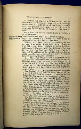 Hand Lexikon für Sächsische Polizeibeamte sämtliche Gesetze und Formulare 1904 j