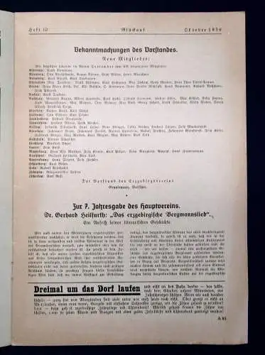 Erzgebirgsverein Glückauf Zeitschrift des Erzgebirgsvereins  56. Jahrg.1936 mb