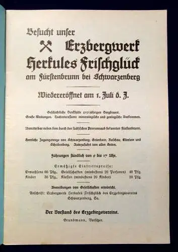 Erzgebirgsverein Glückauf Zeitschrift des Erzgebirgsvereins  54. Jahrg.1934 mb