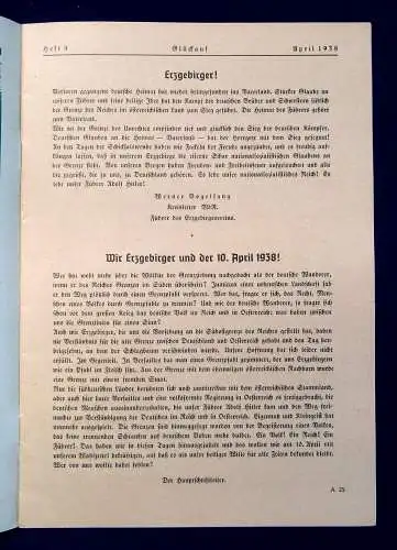 Erzgebirgsverein Glückauf Zeitschrift des Erzgebirgsvereins  58. Jahrg.1938 mb