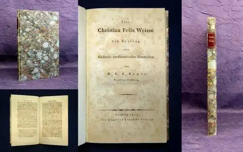 Bauer Über Christian Felix Weisse Beytrag zur Gallerie 1805 sehr selten mb