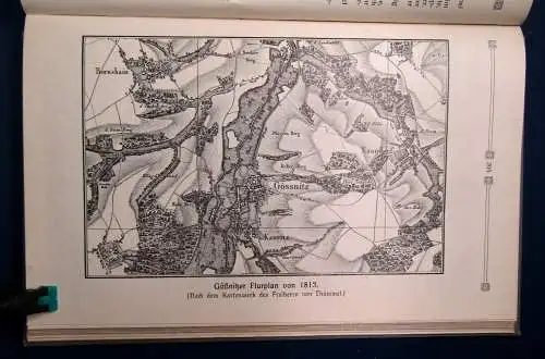 Glasewald Chronik der Stadt Gössnitz 1910 Landeskunde Thüringen Bildband js