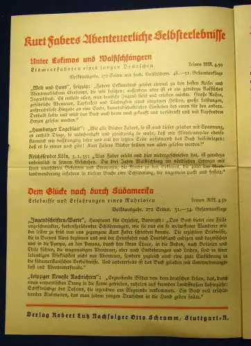 Der deutsche Abenteurer und Weltwanderer Kurt Faber Verlagswerbung um 1900 js