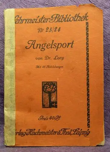 Lory Lehrmeister-Bibliothek Nr.23/24 angelsport 1910 Fischerei Hobby js