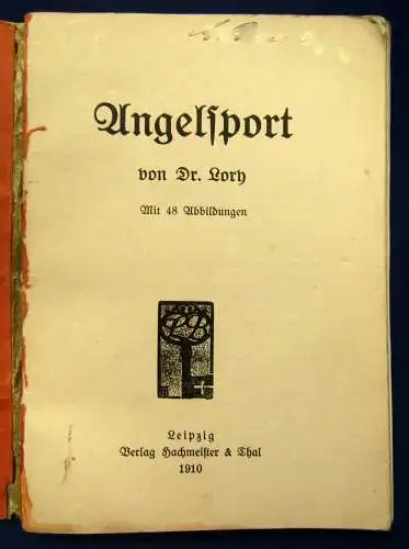 Lory Lehrmeister-Bibliothek Nr.23/24 angelsport 1910 Fischerei Hobby js