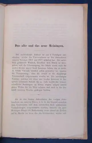 Einladungsschrift des hennebergischen alterthumsforschenden Meiningen 1878 js