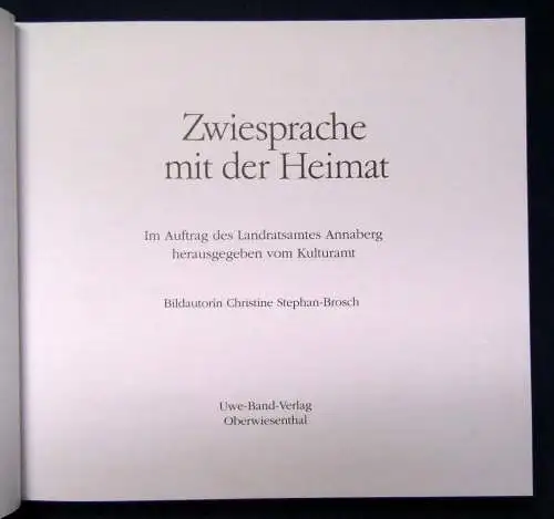 Zwiesprache mit der Heimat 1992 Geschichte  Sachsen Annaberg Saxonica sf