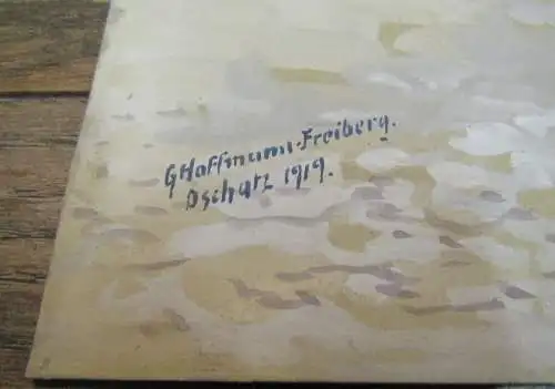 Georg- hoffmann Freiberg "Oschatz" Gouache über Blei auf Malpappe. Signiert