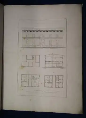 Kupfertafeln zu Romberg's Bauzeitung um 1850 Handwerk Kunst Architektur sf