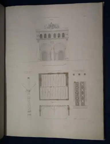 Kupfertafeln zu Romberg's Bauzeitung um 1850 Handwerk Kunst Architektur sf