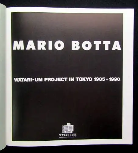 Mario Botta Watari- Um Project in Tokyo 1985- 1900 1990 Architektur Modelle