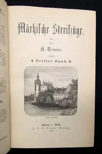 Trinius Märkische Streifzüge Dritter Band 1887 Erzählungen Geographie