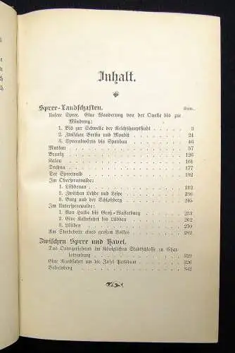 Trinius Märkische Streifzüge Dritter Band 1887 Erzählungen Geographie