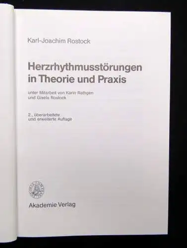 Rostock Herzrhytmusstörungen in Theorie und Praxis 1993 202 Abbildungen