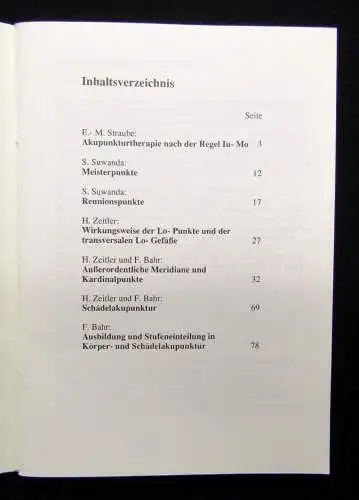 Zeitler/Bahr/Straube Körper-u. Schädelakupunktur für mäßig Fortgeschrittene 1988