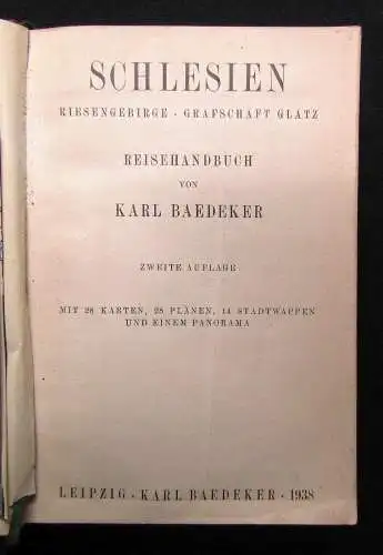 Baedeker, Karl Schlesien. Riesengebirge - Grafschaft Glatz Auflage mit 28 Karten