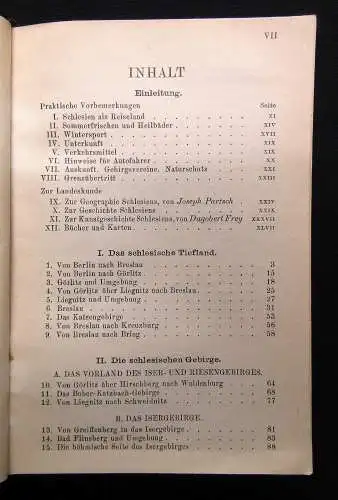 Baedeker, Karl Schlesien. Riesengebirge - Grafschaft Glatz Auflage mit 28 Karten