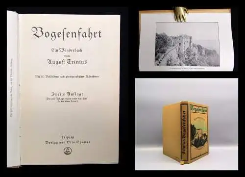 Trinius Vogesenfahrt Ein Wanderbuch 10 Vollbilder nach photograph.Aufnahmen o.J.