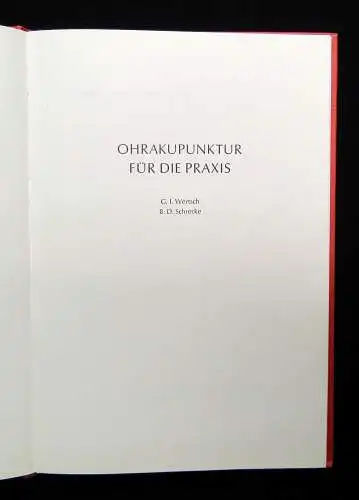 Schrecke, Wertsch Ohrakupunktur für die Praxis 1975 Heilung Methoden Vorgehen