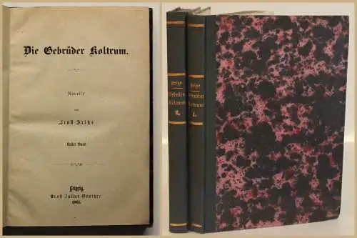 Fritze Die Gebrüder Koltrum 2 Bde 1865 Literatur Erzählungen Novelle sf