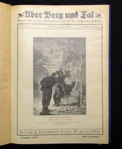 Über Berg und Tal Monatsschrift d. Gebirgsvereins für die Sächs. Schweiz 1935