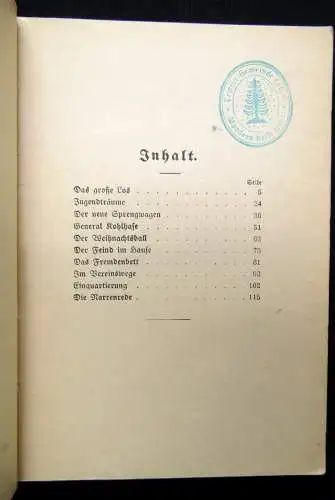 Trinius Das große los und andere Geschichten um 1920 Belletristik Erzählungen