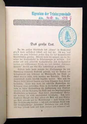 Trinius Das große los und andere Geschichten um 1920 Belletristik Erzählungen