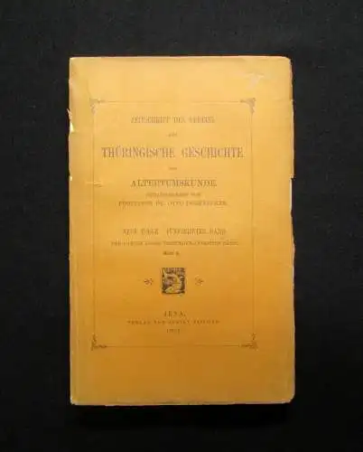 Dobenecker Zeitschrift des Vereins f. Thüringische Geschichte 15.Bd. 1905 Heft 2