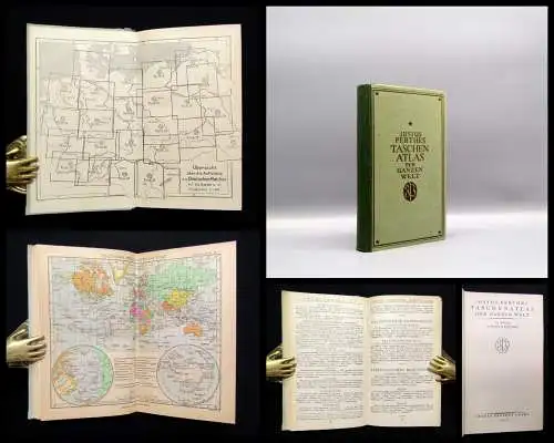 Justus Perthes Taschenatlas der ganzen Welt 45 Karten in Kupferstich 1943