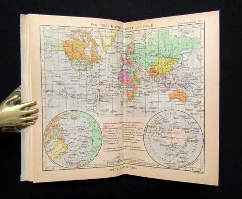 Justus Perthes Taschenatlas der ganzen Welt 45 Karten in Kupferstich 1943