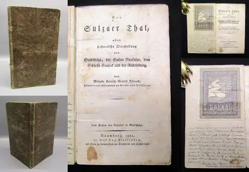 Eisenach Das Sulzaer Thal, oder historische Darstellung von Stadtsulz 1821