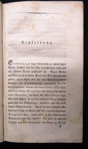 Eisenach Das Sulzaer Thal, oder historische Darstellung von Stadtsulz 1821