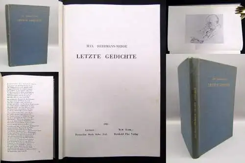 Herrmann-Neisse, Max Exil-Literatur - Letzte Gedichte 1941 Belletristik