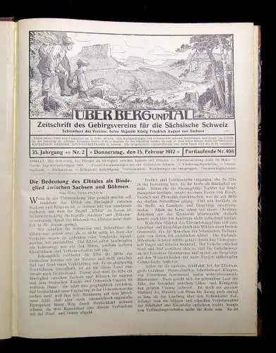 Über Berg und Tal Monatsschrift des Gebirgsvereins 35.Jhg. 1912 Reise Abenteuer