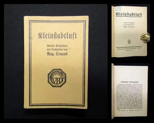 Trinius Kleinstadtluft Allerlei Geschichten aus Lerchenthal um 1920 Erzählungen