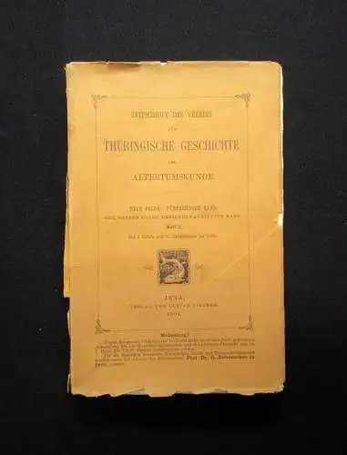 Dobenecker Zeitschrift des Vereins f. Thüringische Geschichte 15.Bd. 1904 Heft 1
