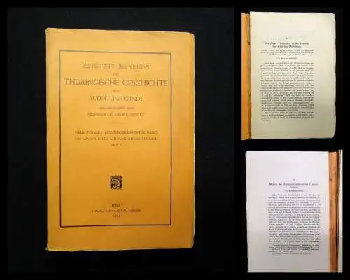 Dobenecker Zeitschrift des Vereins f. Thüringische Geschichte 31.Bd. 1934 Heft 1