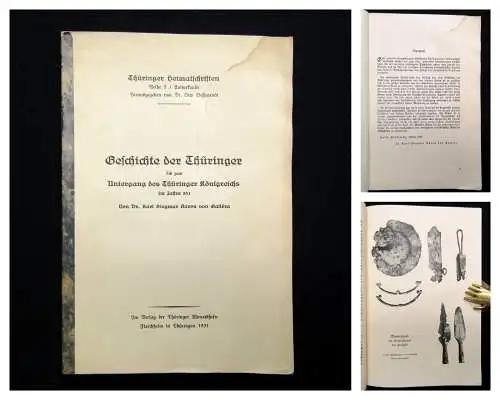 Siegmar Geschichte der Thüringer bis zum Untergang des Thüringer Königreichs1931