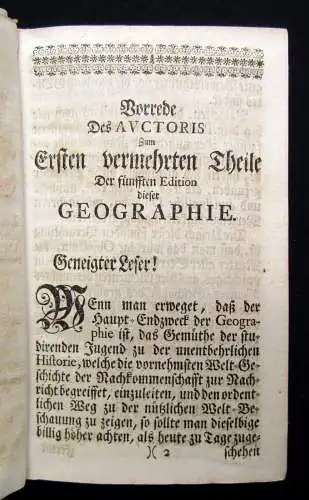 Gregorii, Johann Geograhia Novissima Welt-Land-u. Städte Beschreibung 1 von 2