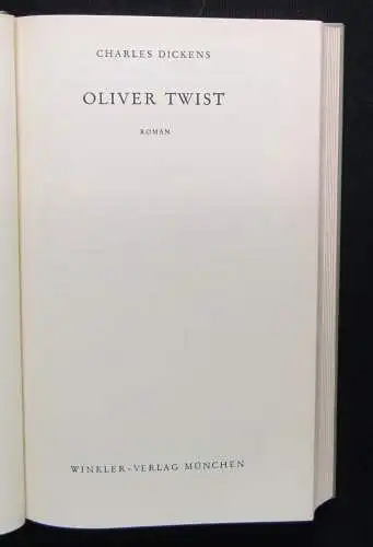 Dickens Charles Oliver Twist 1957 Roman Gesamtausgaben Literatur