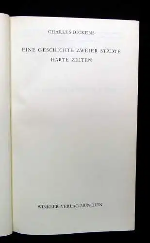 Dickens Charles Eine Geschichte zweier Städte 1964 Roman Gesamtausgaben