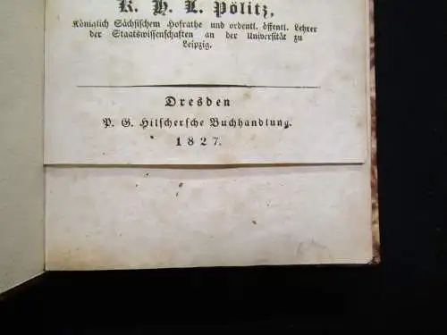 Pölitz Die Geschichte der Staaten des Ernistischen Hauses Sachsen 1827