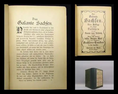 Das galante Sachsen. Neue Auflage mit einigen Zusätzen v. dem Baron von Pöllnitz