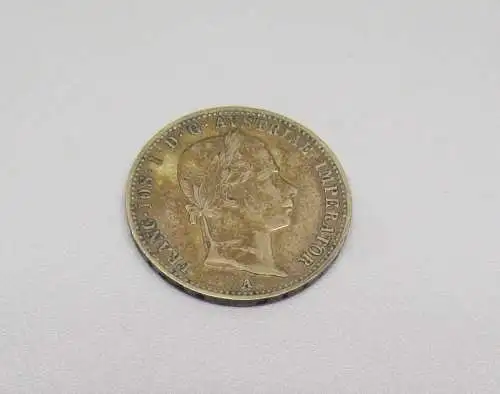 1/4 Gulden/ Florin Österreich Ungarn 1858 Prägestätte A 5,5 Gramm vorzüglich