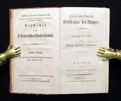 Rosegarten Oliver Goldsmith`s Geschichte der Römer 1805 1. Bd. apart Erzählungen