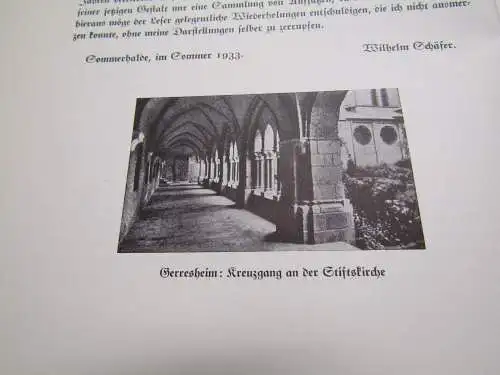 Schäfer Auf Spuren der alten Reichsherrlichkeit 1934 115 Abbildungen Geschichte