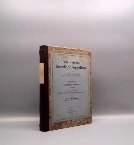 Burkhardt Thüringische Geschichtsquellen Urkundenbuch 1883 Geschichte Selten