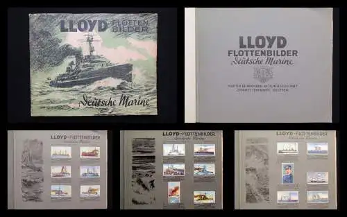 Sammelbilderalbum  Lloyd Flottenbilder Deutsche Marine komplett 1933